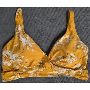 Floral Yellow Bikini Top